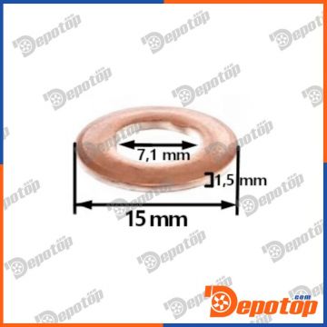 Joint injecteur ENGITECH 15x7.1x1.5 | 14-05-226, 70-31598-00
